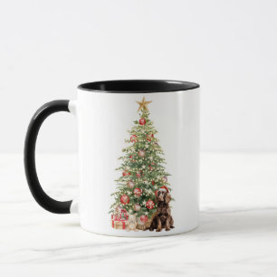 Best Hund Mama Ever Watercolor Weihnachten Spanier Tasse