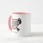 Best Hund Mama Herz Tattoo Foto und Text Tasse (Vorderseite Links)