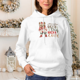 Best Hund Mama je Wasserfarbe Yorkie Winter Custom Hoodie