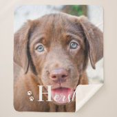 Best Hund Personalisiert Pet Labrador Puppy Foto Sherpadecke (Vorderseite)
