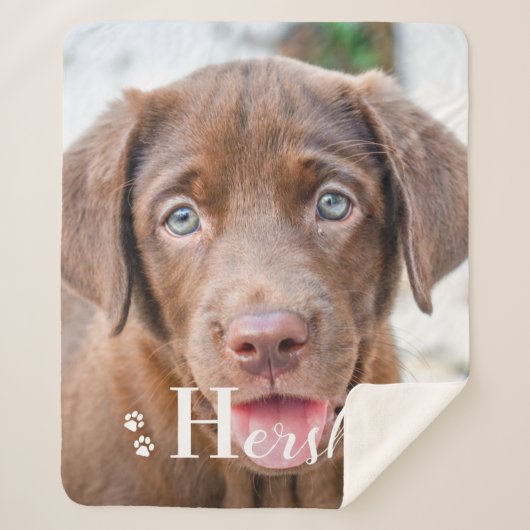 Best Hund Personalisiert Pet Labrador Puppy Foto Sherpadecke (Vorderseite)