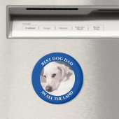 Best Hund Vater Foto Niedlich Weiße Welpe Hunde Bl Magnet (In Situ (Geschirrspüler))