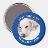 Best Hund Vater Foto Niedlich Weiße Welpe Hunde Bl Magnet (Vorderseite/Rückseite)