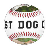 Best Hund Vater Foto Personalisiert Baseball (Vorderseite)