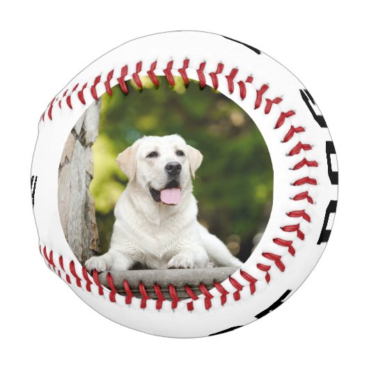 Best Hund Vater Foto Personalisiert Baseball (Rückseite Links)
