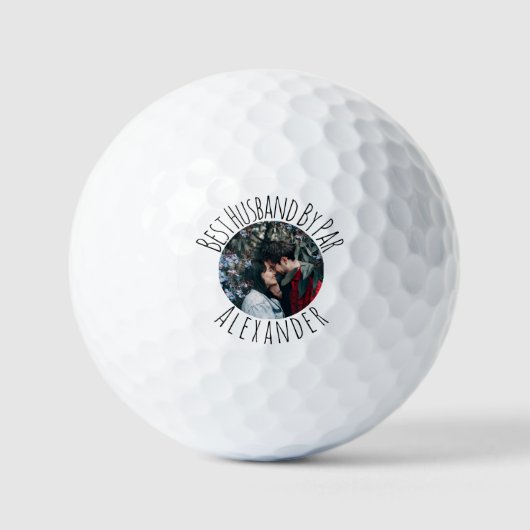 Best Husband By Par Golfer Valentines Day Funny  Golfball (Vorderseite)