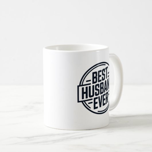 Best Husband Ever Badge Design Kaffeetasse (VorderseiteRechts)