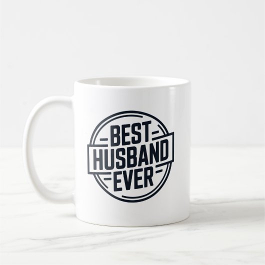 Best Husband Ever Badge Design Kaffeetasse (Links)