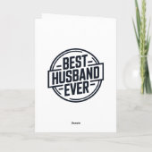 Best Husband Ever Badge Design Karte (Rückseite)