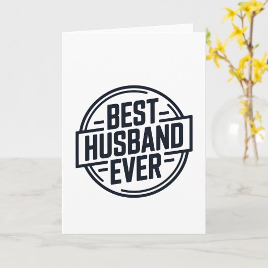 Best Husband Ever Badge Design Karte (Gelbe Blume)