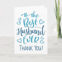 Best Husband Ever Danke für Typografie in Blau