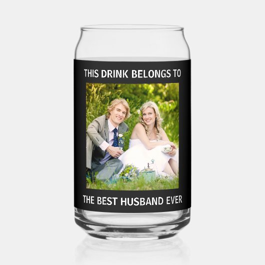 Best Husband Ever Foto Beer Dosenglas (Vorderseite)