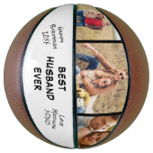 Best Husband Ever Foto Personalisiert Basketball (Vertikal)