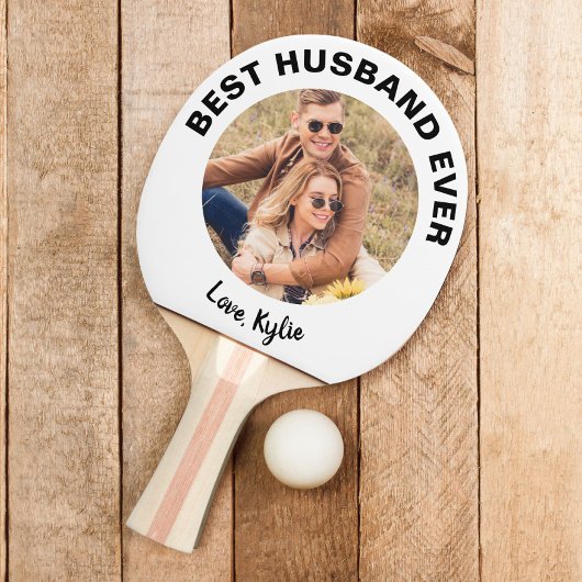 Best Husband Ever Foto Personalisiert Tischtennis Schläger