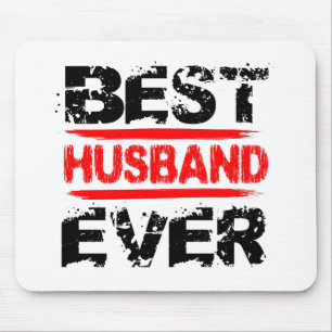 Best HUSBAND Ever Grunge Style Red and Black Z807 Mousepad