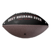 Best Husband Ever Photo Valentine's Red & Black Football (Gedreht 270)