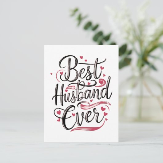 Best Husband Ever Postkarte (Stehend Vorderseite)