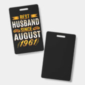 Best Husband Funny 59th Anniversary Parents Ausweis (Vorder- & Rückseite)