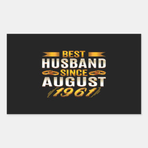 Best Husband Funny 59th Anniversary Parents Rechteckiger Aufkleber