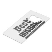 BEST HUSBAND in an Unsupporting Role- Geldbeutel Flaschenöffner (Rückseite Schrägansicht)