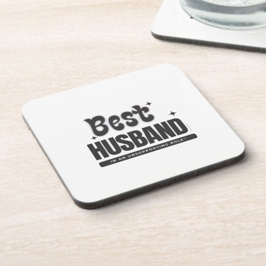 BEST HUSBAND in an Unsupporting Role- Getränkeuntersetzer (Linke Seite)