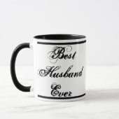 Best Husband je Black Script White Tasse (Links)