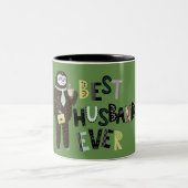 BEST HUSBAND je Personalisierte kundenspezifische Zweifarbige Tasse (Mittel)