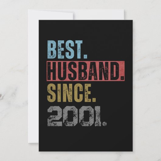BEST HUSBAND SEIT 2001 PERSONALISIERT EINLADUNG (Vorderseite)