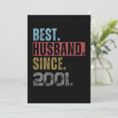 BEST HUSBAND SEIT 2001 PERSONALISIERT EINLADUNG (Stehend Vorderseite)