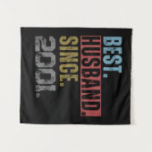 BEST HUSBAND SEIT 2001 PERSONALISIERT WANDTEPPICH (Vorderseite (Horizontal))
