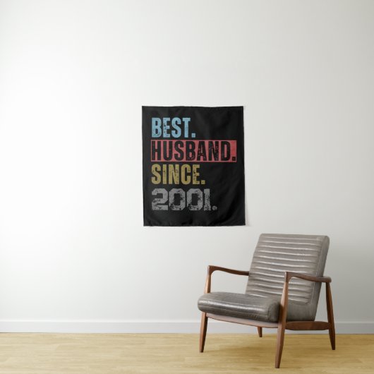 BEST HUSBAND SEIT 2001 PERSONALISIERT WANDTEPPICH (Beispiel)