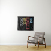 BEST HUSBAND SEIT 2001 PERSONALISIERT WANDTEPPICH (Beispiel (Horizontal))