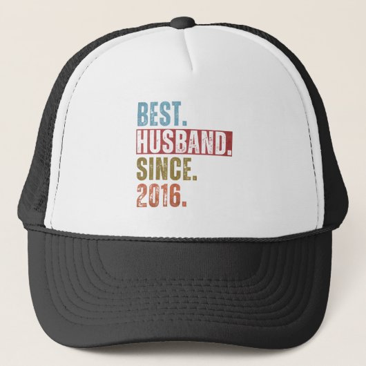 BEST HUSBAND SEIT 2016 TRUCKERKAPPE (Vorderseite)