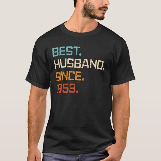 Best Husband Since 1953 70th Wedding Anniversary F T-Shirt (Vorderseite)