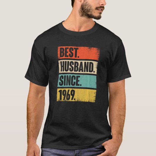 Best Husband Since 1969 53 Year Wedding Anniversar T-Shirt (Vorderseite)