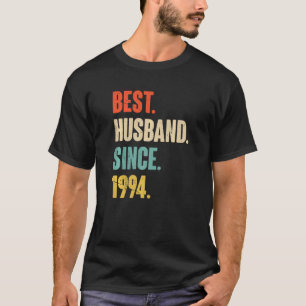 Best Husband Since 1994  28 Wedding Anniversary Fo T-Shirt