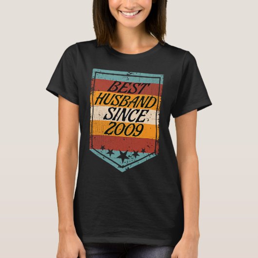 Best Husband since 2009 wedding married in 2009 T-Shirt (Vorderseite)