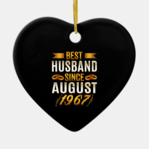 Best Husband Since August 1967 Keramik Ornament