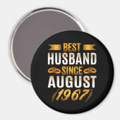 Best Husband Since August 1967 Magnet (Vorderseite/Rückseite)