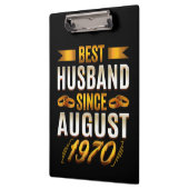 Best Husband Since August 1970 Klemmbrett (Links)