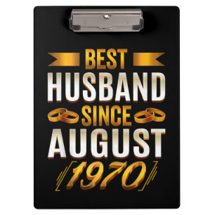 Best Husband Since August 1970 Klemmbrett
