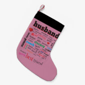 Best Husband Wonderful A1 Word Cloud Kleiner Weihnachtsstrumpf (Vorderansicht (hängend))