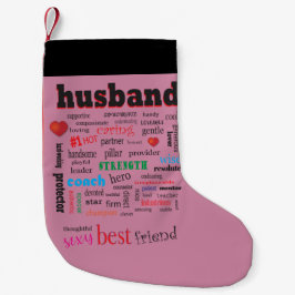 Best Husband Wonderful A1 Word Cloud Kleiner Weihnachtsstrumpf