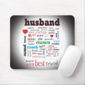 Best Husband Wonderful A1 Word Cloud Mousepad (Mit Mouse)