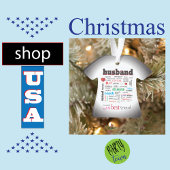 Best Husband Wonderful A1 Word Cloud Ornament