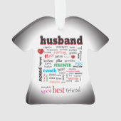 Best Husband Wonderful A1 Word Cloud Ornament (Rückseite)