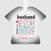 Best Husband Wonderful A1 Word Cloud Ornament (Vorderseite)