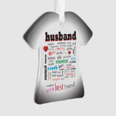 Best Husband Wonderful A1 Word Cloud Ornament (Vorderseite)