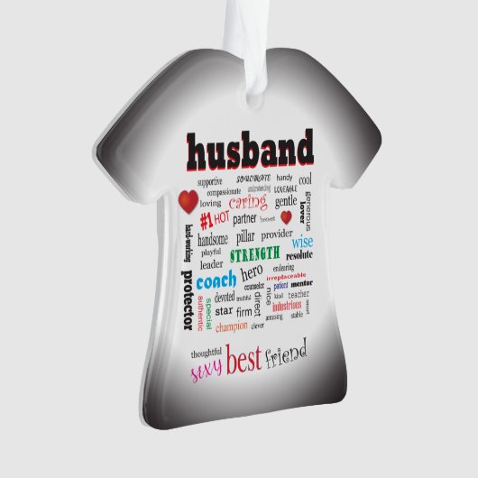 Best Husband Wonderful A1 Word Cloud Ornament (Vorderseite)
