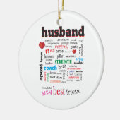 Best Husband Word Cloud Keramik Ornament (Links)